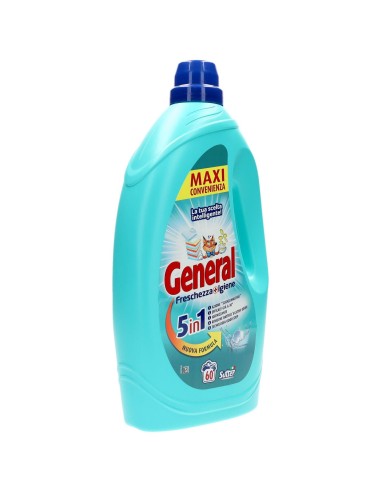 General Detersivo Lavatrice Liquido 60 Lavaggi 2700ml - Igienizzante